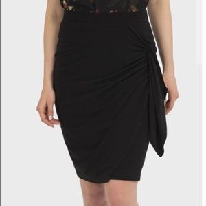 NWT Joseph Ribkoff Black Skirt Ruched Size 10